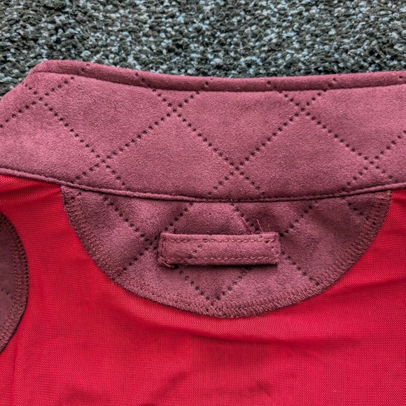 Brand new Burgundy cutout mesh quilted jacket size S - Picture 14 of 16
